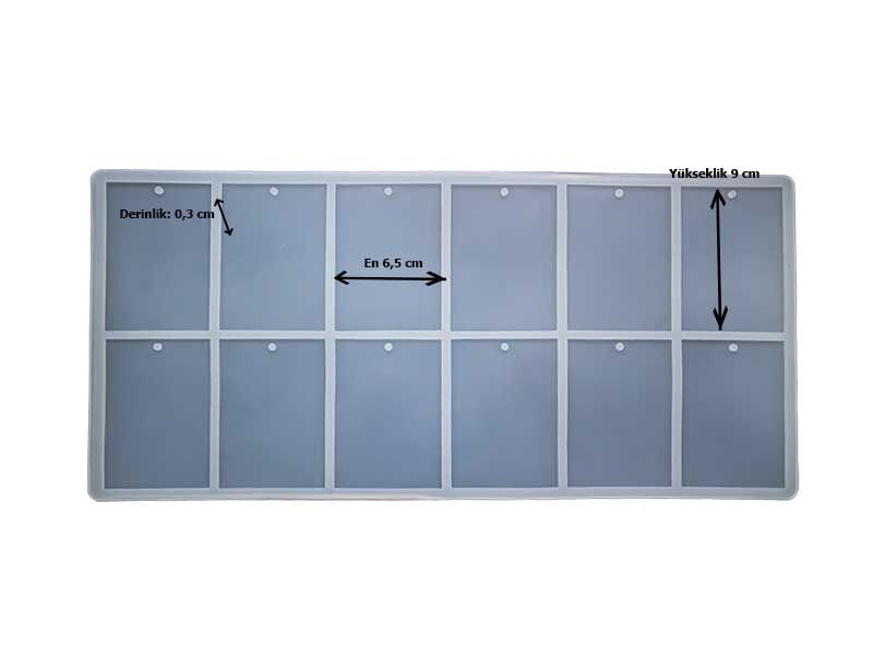 12'li Dikdörtgen Magnet Epoksi Kalıbı EPK-573 - 2