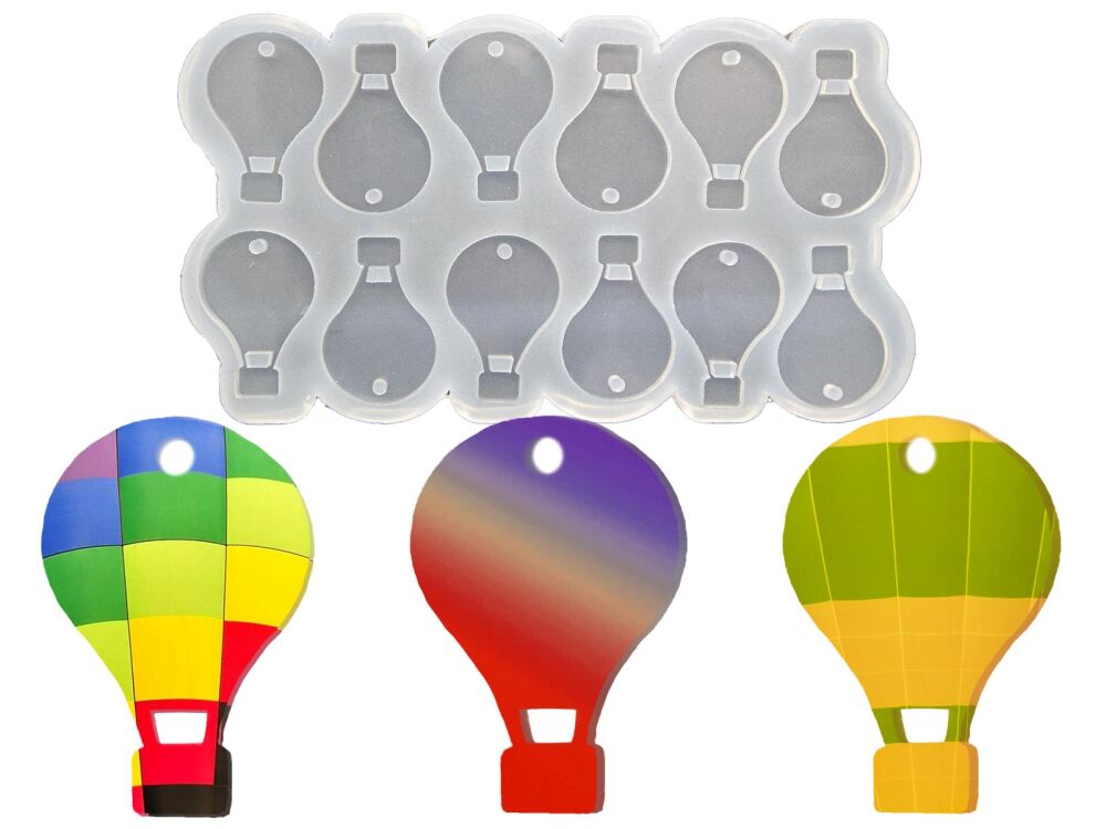 12'li Kapadokya Balonu Anahtarlık Epoksi Kalıbı EPK-895 - 1