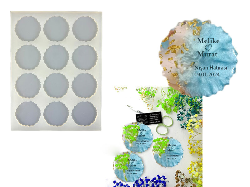 12'li Tırtıklı Magnet Epoksi Kalıbı EPK-325 - Kimyacınız