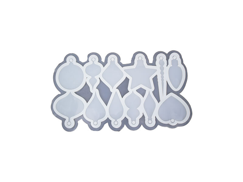 12'li Yılbaşı Çam Ağacı Süsü Epoksi Kalıbı EPK-539 - 2