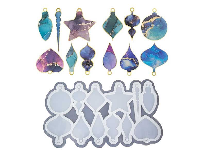 12'li Yılbaşı Çam Ağacı Süsü Epoksi Kalıbı EPK-539 - 1