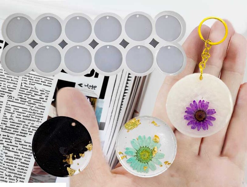 12'li Yuvarlak Anahtarlık Epoksi Kalıbı EPK-532 - Kimyacınız