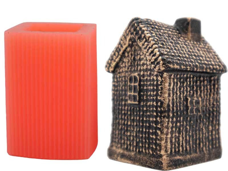 3 Boyutlu Ev Silikon Mum Kalıbı M-150 - 1