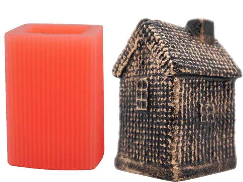 3 Boyutlu Ev Silikon Mum Kalıbı M-150 - 1