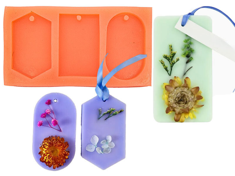 3'lü Altıgen Dikdörtgen Oval Şekilli Sabun Kalıbı SK-12 - 2