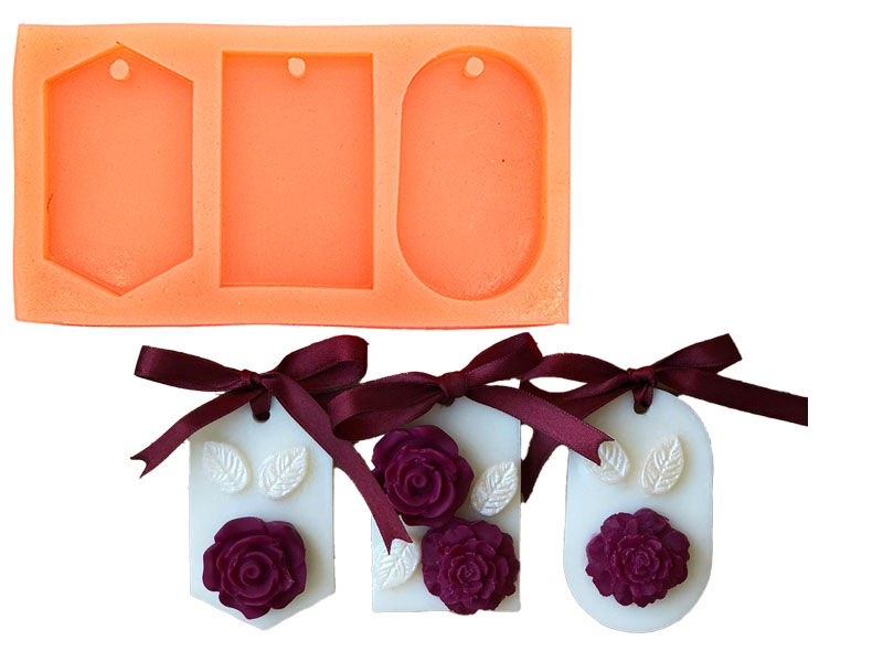 3'lü Altıgen Dikdörtgen Oval Şekilli Sabun Kalıbı SK-12 - 1