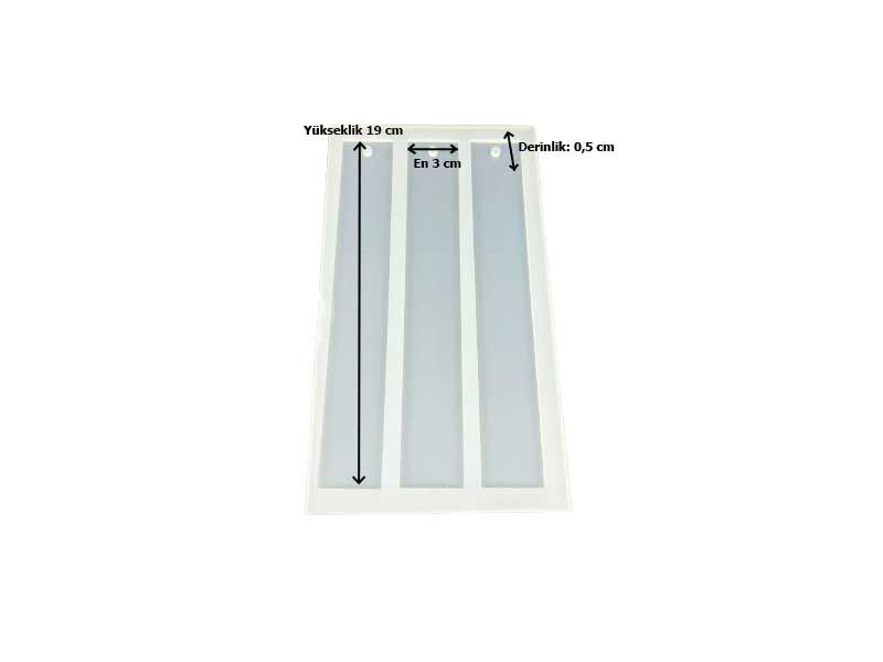 3'lü Düz Model Kitap Ayracı Epoksi Kalıbı EPK-320 - 2