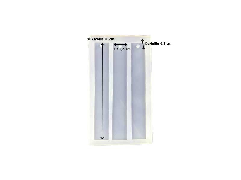 3'lü Düz Model Kitap Ayracı Epoksi Kalıbı EPK-356 - 2