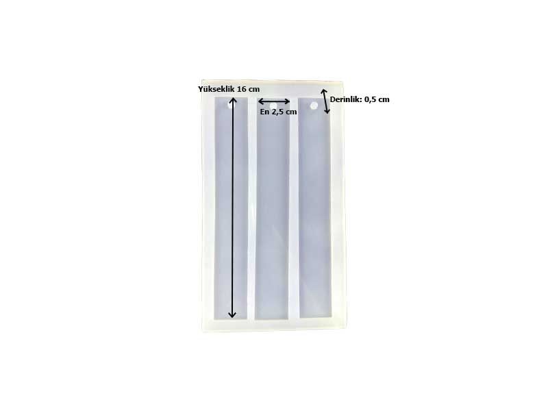 3'lü Düz Model Kitap Ayracı Epoksi Kalıbı EPK-356 - 2
