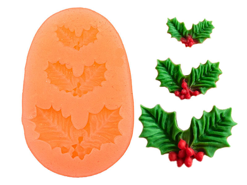 3'lü Kokina Yaprak Silikon Mum Kalıbı M-306 - 1