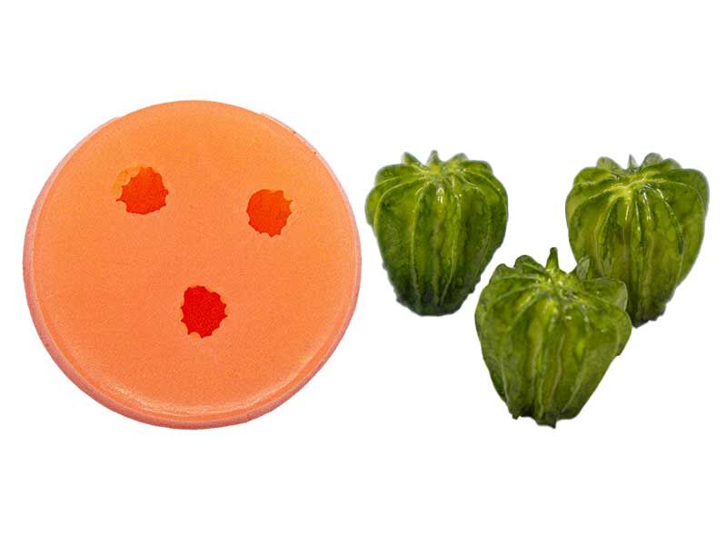 3'lü Mini Kaktüs Silikon Mum Kalıbı M-199 - 1