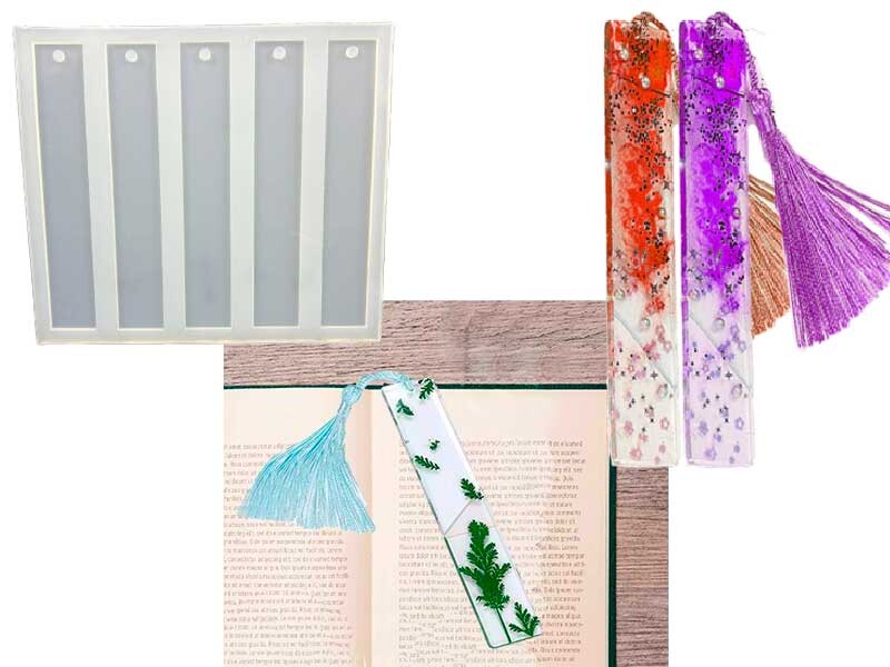 5'li Düz Model Kitap Ayracı Epoksi Kalıbı EPK-321 - Kimyacınız