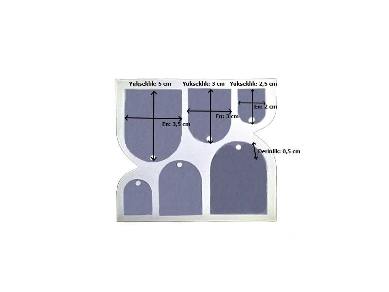 6'lı Kemer Küpe Epoksi Kalıbı EPK-409 - 2