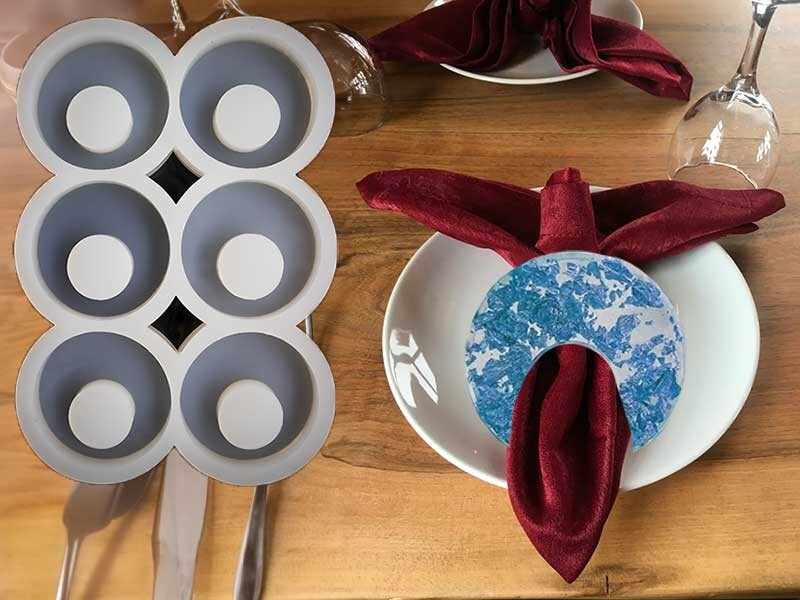 6'lı Yuvarlak Peçete Yüzüğü Epoksi Kalıbı EPK-604 - Kimyacınız