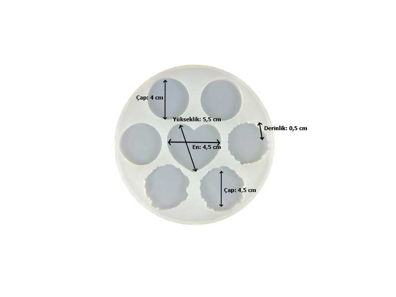 7'li Farklı Model Magnet Epoksi Kalıbı EPK-334 - 2