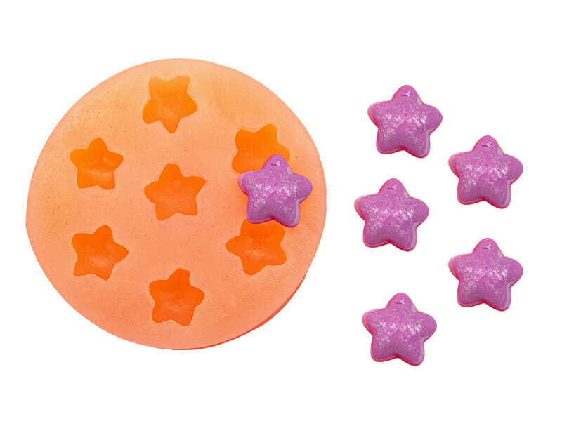 7'li Yıldız Figür Silikon Mum Kalıbı M-305 - Kimyacınız