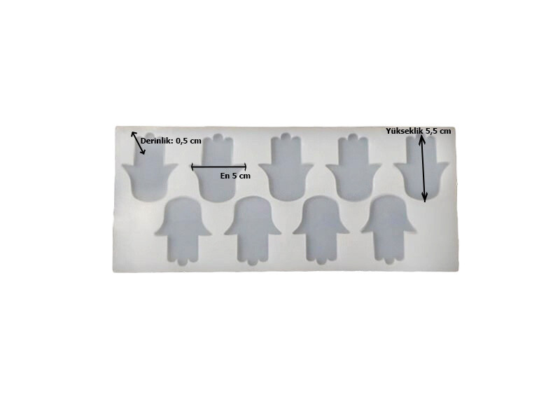 9'lu Fatmanın Eli Magnet Epoksi Kalıbı EPK-392 - 2
