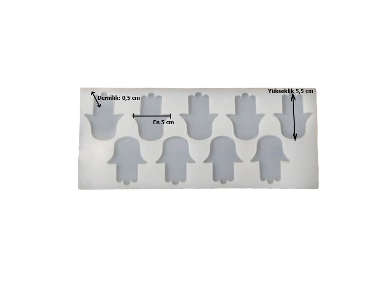 9'lu Fatmanın Eli Magnet Epoksi Kalıbı EPK-392 - 2