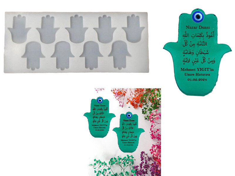 9'lu Fatmanın Eli Magnet Epoksi Kalıbı EPK-392 - Kimyacınız