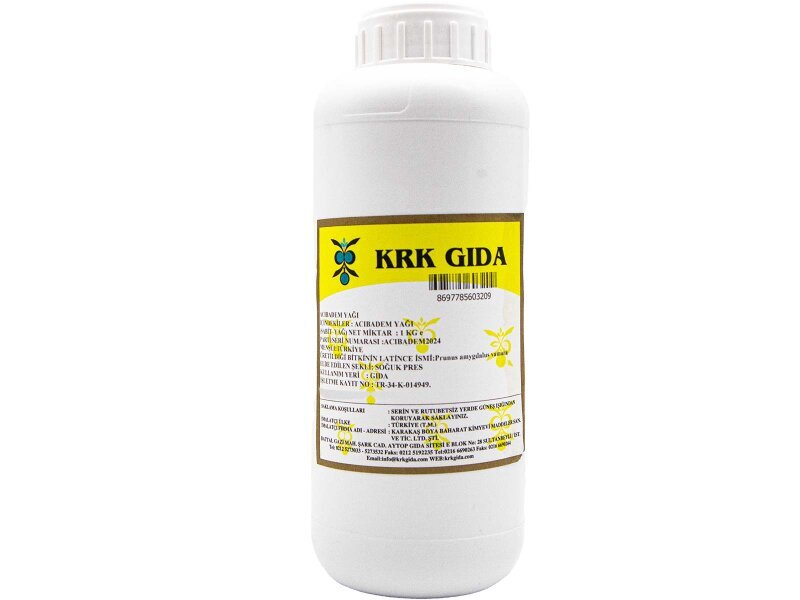 Acıbadem Çekirdeği Yağı 1 KG - KRK GIDA