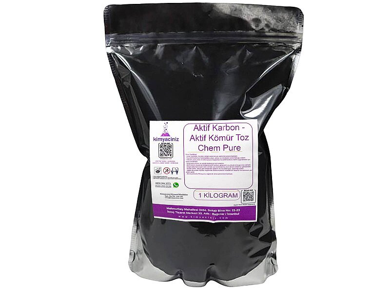 Aktif Karbon - Aktif Kömür Toz Chem Pure 1 KG - Kimyacınız