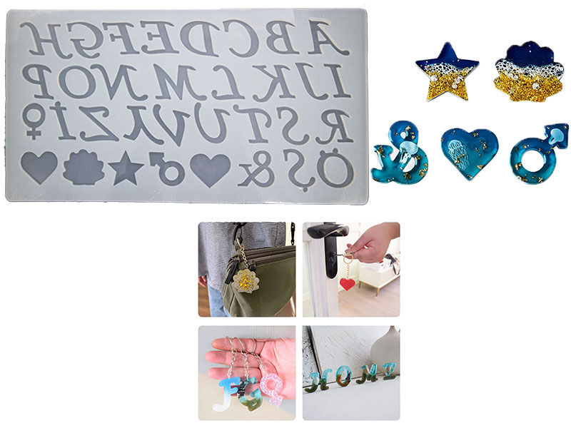 Alfabe Harf ve Emoji Epoksi Kalıbı EPK-437 - 1