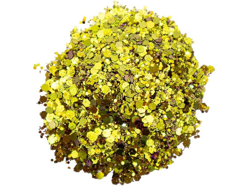 Altın Sarısı Holografik Glitter Süsleme Aksesuarı 100 GR - 3