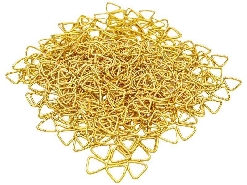 Altın Sarısı Kolye ve Anahtarlık Ucu Üçgen Kıskaç 1 KG - Kimyacınız