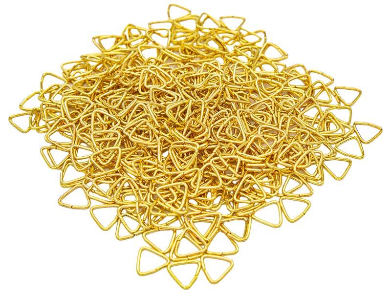 Altın Sarısı Kolye ve Anahtarlık Ucu Üçgen Kıskaç 1 KG - 1