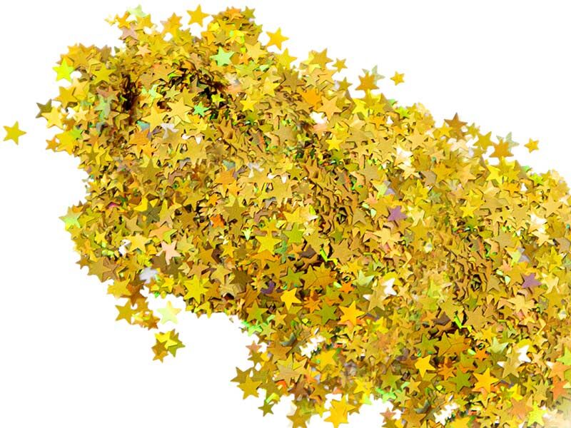 Altın Yıldız Holografik Glitter Süsleme Aksesuarı 25 GR - 1