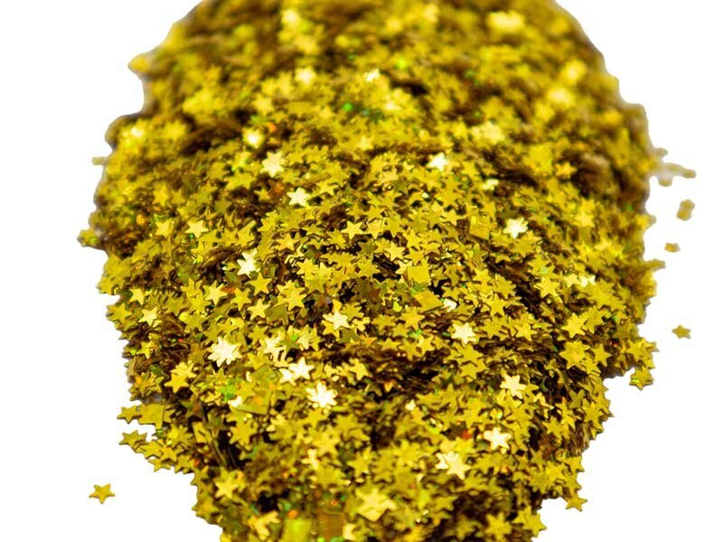 Altın Yıldız Holografik Glitter Süsleme Aksesuarı 25 GR - 3