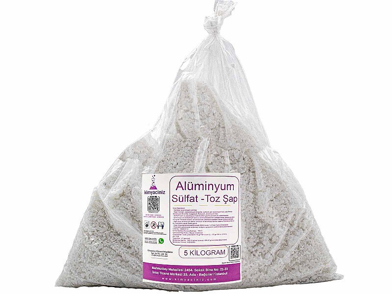 Alüminyum Sülfat - Toz Şap 5 KG - Kimyacınız