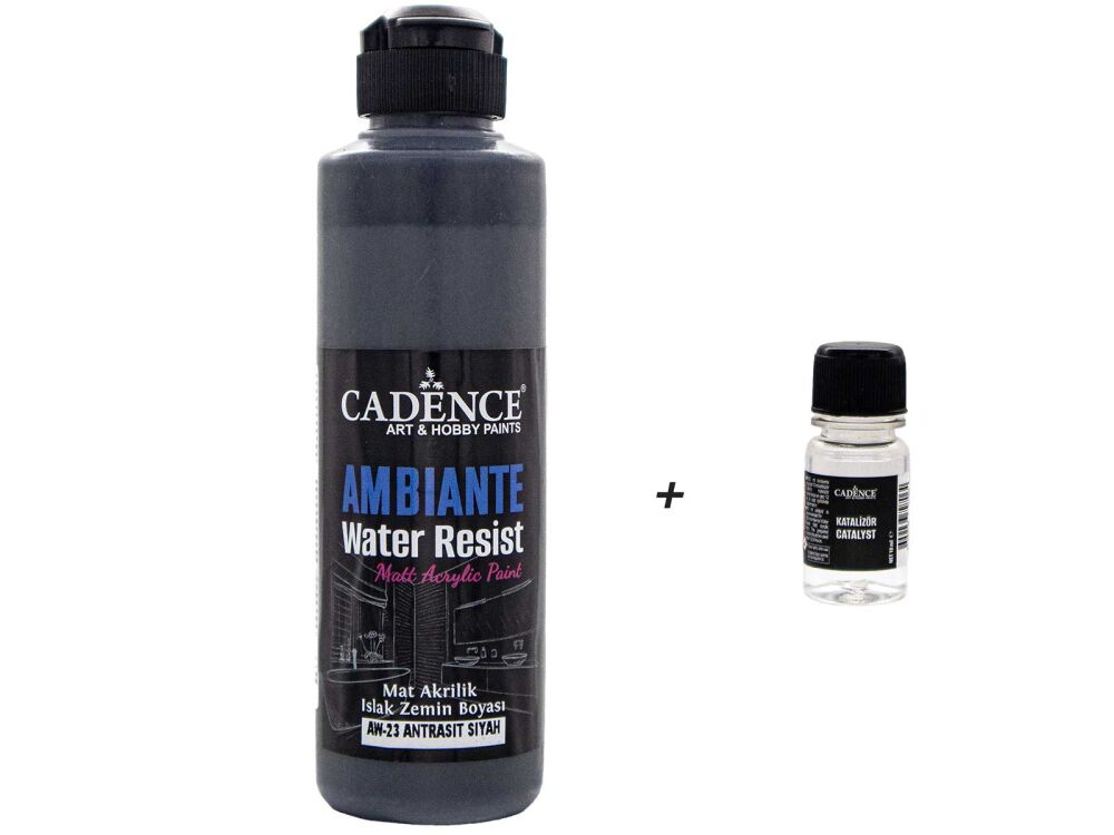 AW23 Ambiante Antrasit Siyah Islak Zemin Boyası 250 ML+ Katalizör 10 GR - 1