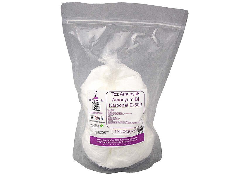Toz Amonyak Amonyum Bi Karbonat E-503 1 KG - Kimyacınız