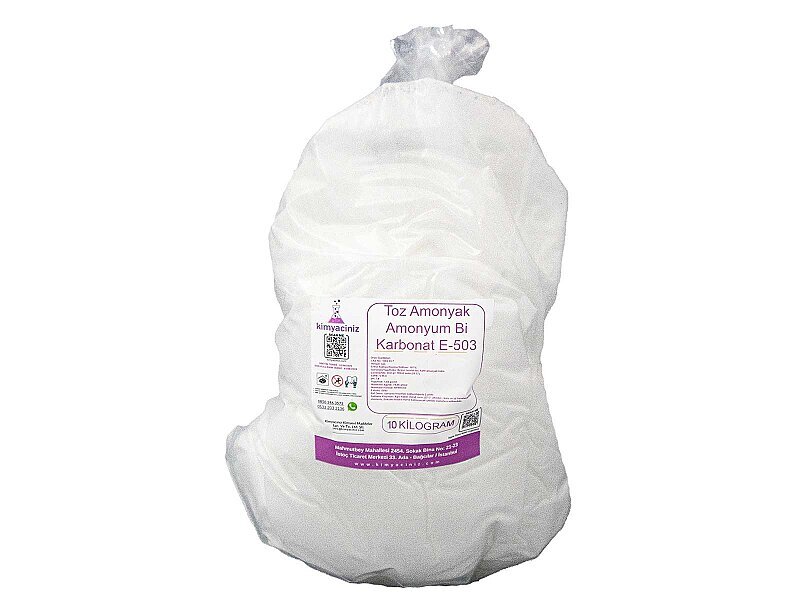 Toz Amonyak Amonyum Bi Karbonat E-503 10 KG - Kimyacınız