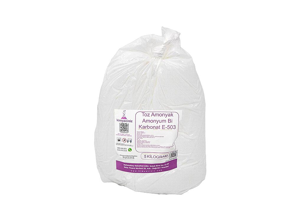 Toz Amonyak Amonyum Bi Karbonat E-503 5 KG - 1