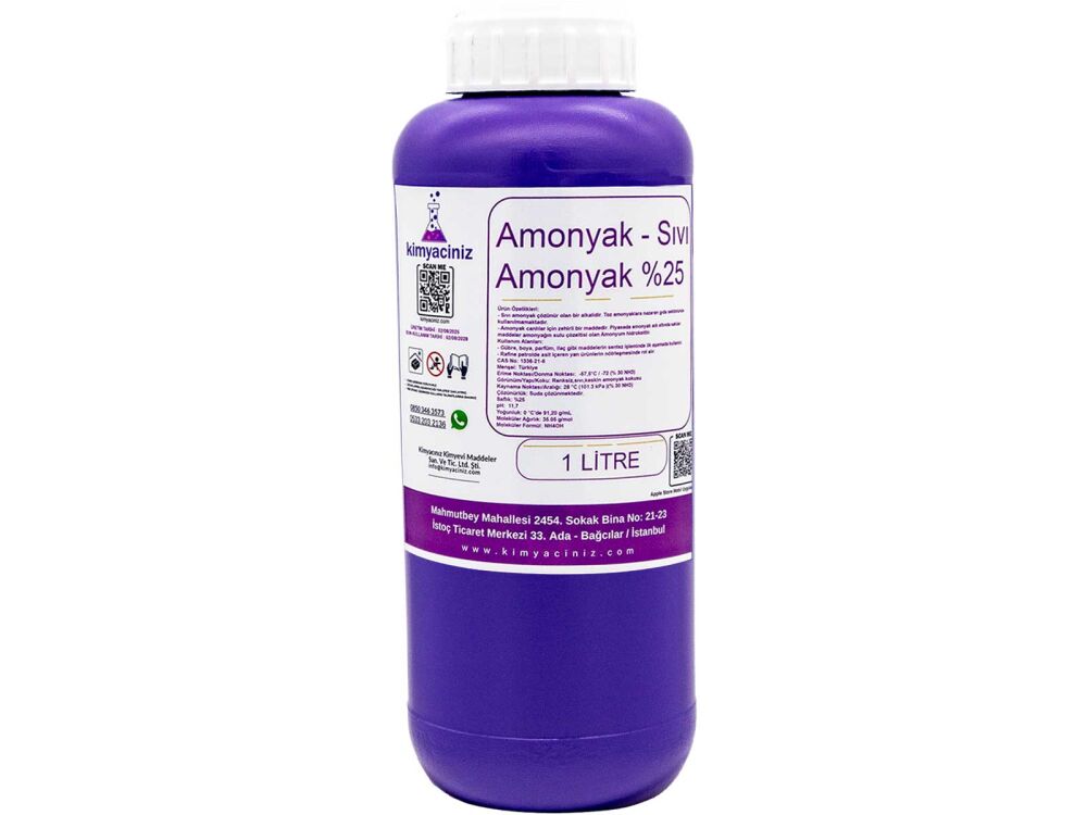 Amonyak - Sıvı Amonyak %25 - 1 LT - 1