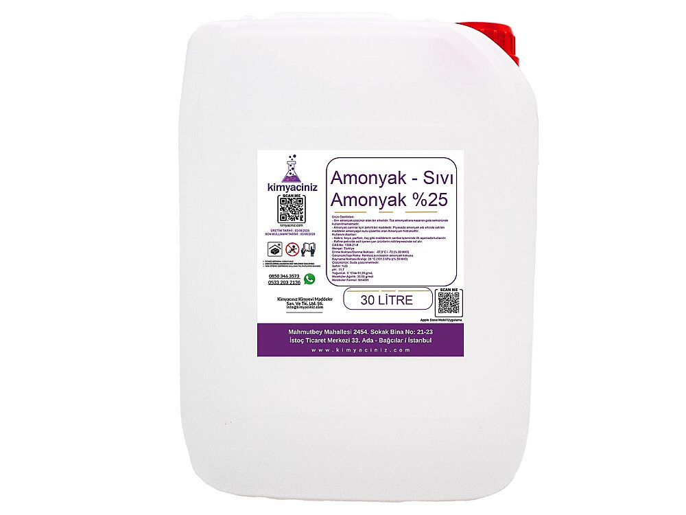 Amonyak - Sıvı Amonyak %25 - 30 LT - 1