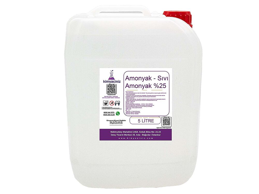 Amonyak - Sıvı Amonyak %25 - 5 LT - 1