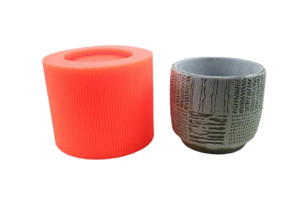 Antik Desen Beton Saksı Silikon Kalıp B-60 - 1