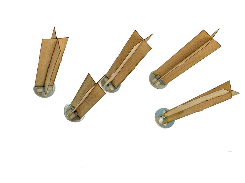 Artı Model Ahşap Fitil + Yapışkanlı Sehpası 10 Adet - Kimyacınız