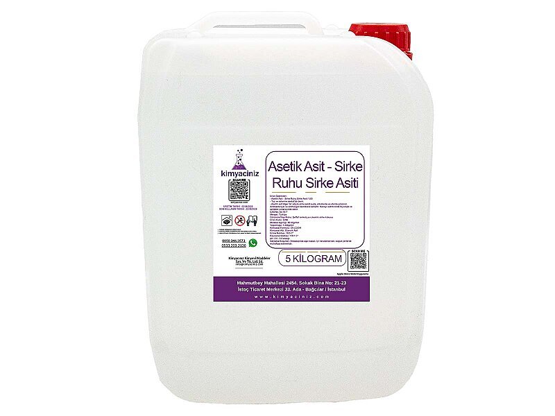 Asetik Asit - Sirke Ruhu Sirke Asiti 5 KG - Kimyacınız