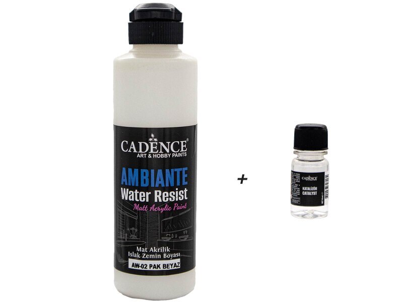 AW02 Ambiante Pak Beyaz Islak Zemin Boyası 250 ML+ Katalizör 10 GR - Cadence