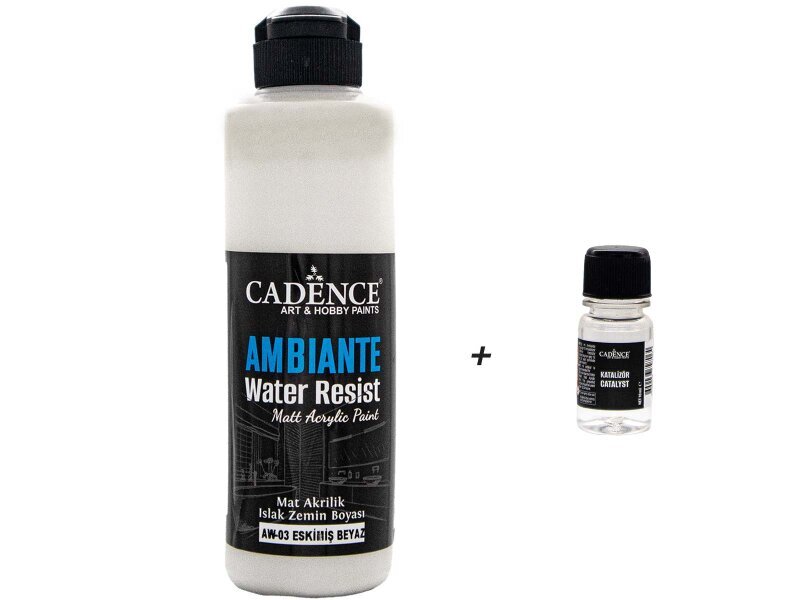 AW03 Ambiante Eskimiş Beyaz Islak Zemin Boyası 250 ML+ Katalizör 10 GR - Cadence