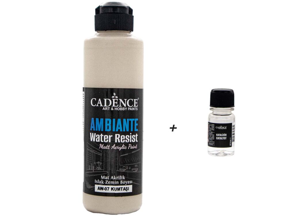 AW07 Ambiante Kumtaşı Islak Zemin Boyası 250 ML+ Katalizör 10 GR - 1