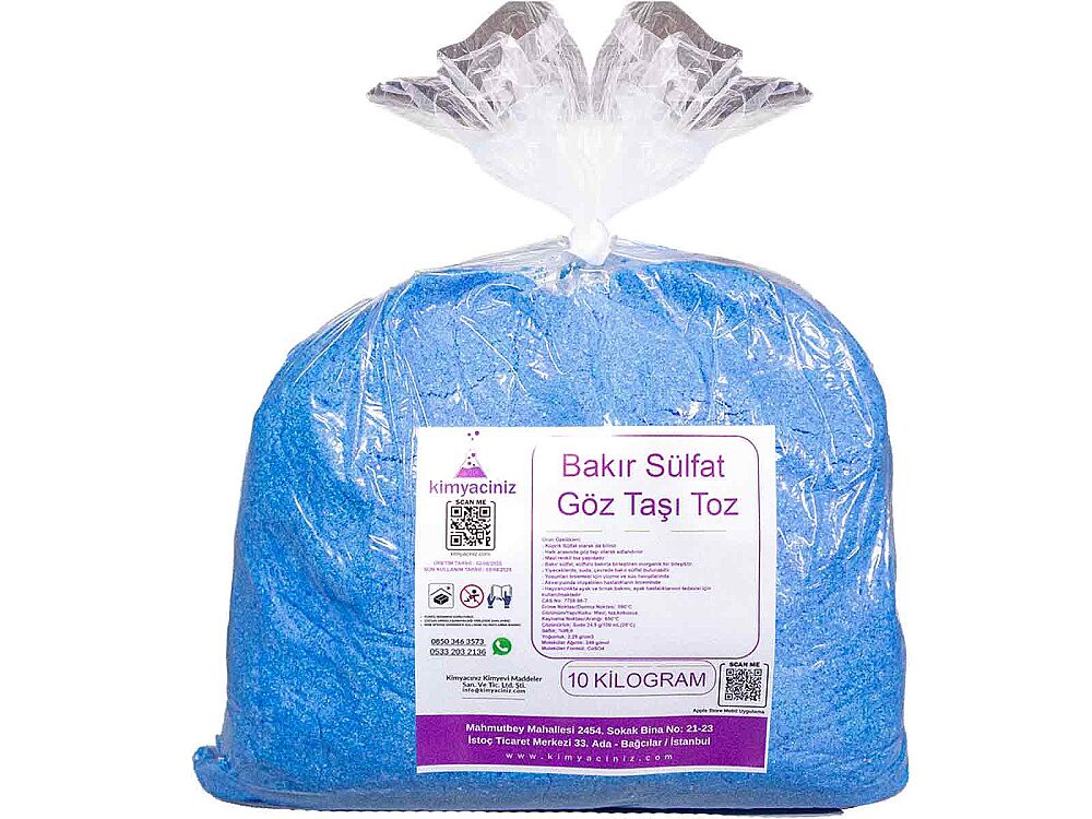 Bakır Sülfat - Göz Taşı Toz 10 KG - 1