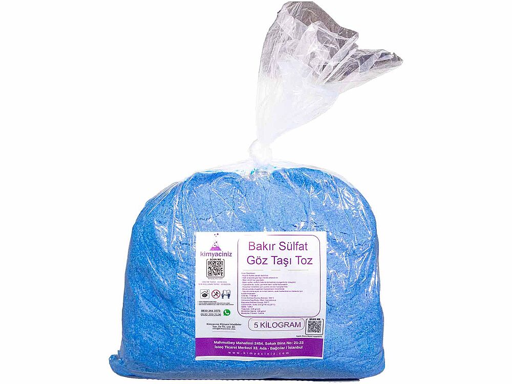 Bakır Sülfat - Göz Taşı Toz 5 KG - 1