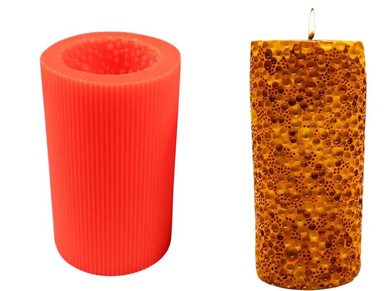 Baloncuk Desenli Silikon Mum Kalıbı M-12 - 7