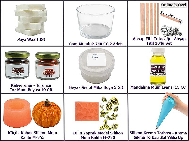 Bardakta Kremalı Mum Yapım Seti - 1