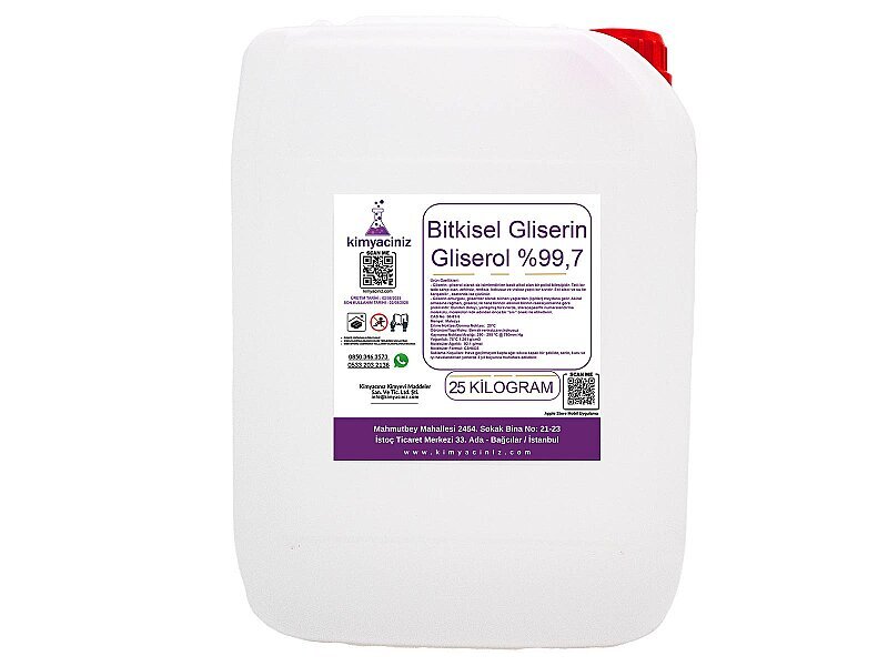 Bitkisel Gliserin - Gliserol %99,7 25 KG - Kimyacınız